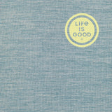 Life Is Good Mens Radiating Sun Long Sleeve Sun Crusher Tee - Smoky Blue