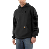 Carhartt Men's Rain Defender Loose Fit Midweight "C" Graphic Hoodie Black / REG