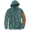 Carhartt Men's Rain Defender Loose Fit Midweight "C" Graphic Hoodie ea Pine / REG / S