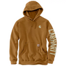 Carhartt Men's Rain Defender Loose Fit Midweight "C" Graphic Hoodie Carhartt Brown / REG