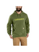 Carhartt Men's Rain Defender Loose Fit Midweight Front Logo Graphic Hoodie Chive Heather / REG