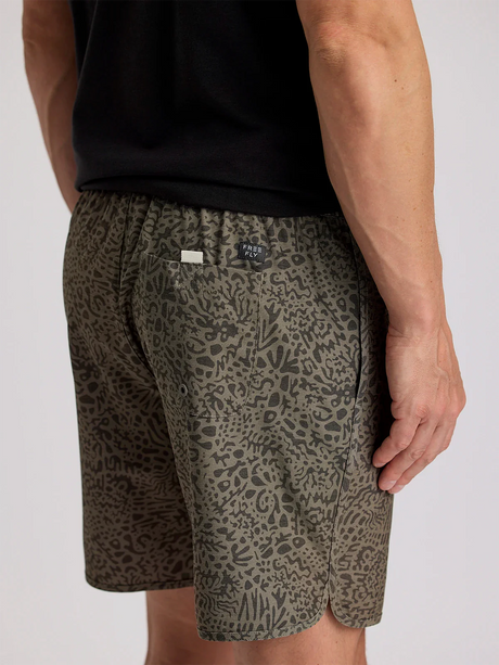 Free Fly Apparel Mens Reverb Short - Drifter Print / Fatigue