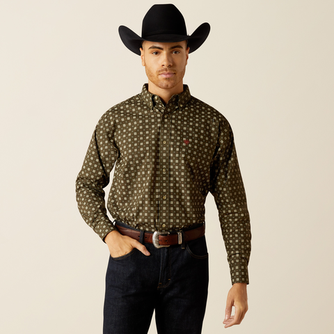 Ariat Men's Shep Classic Fit Shirt - Deep Green