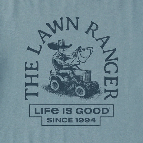 Life Is Good Mens Showbiz Lawn Ranger Short Sleeve Crusher Tee - Smoky Blue