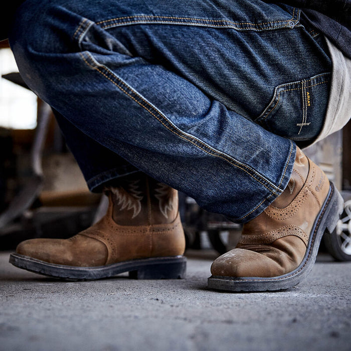 Ariat Men's Sierra Wide Square Toe Steel Toe Work Boot - Aged Bark