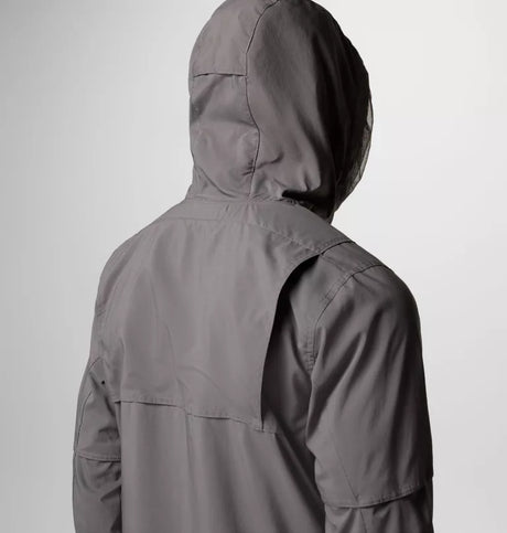 Columbia Mens Skien Valley Hooded Long Sleeve Shirt - City Grey