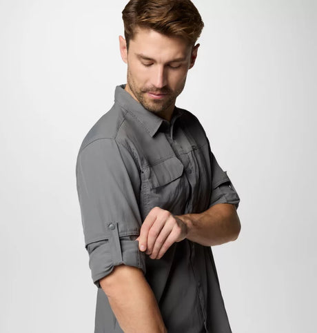 Columbia Mens Skien Valley Long Sleeve Shirt - City Grey