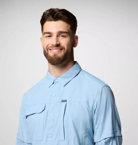 Columbia Mens Skien Valley Long Sleeve Shirt - Ripple Blue