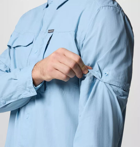 Columbia Mens Skien Valley Long Sleeve Shirt - Ripple Blue