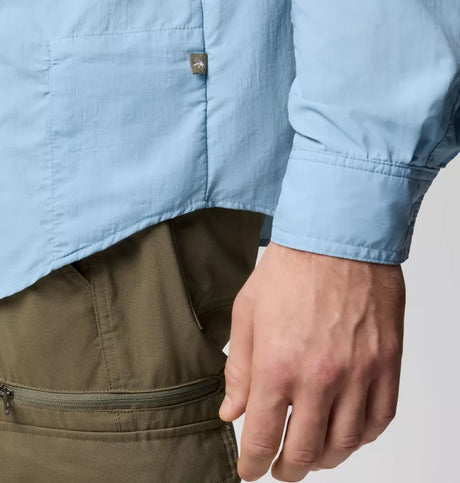 Columbia Mens Skien Valley Long Sleeve Shirt - Ripple Blue