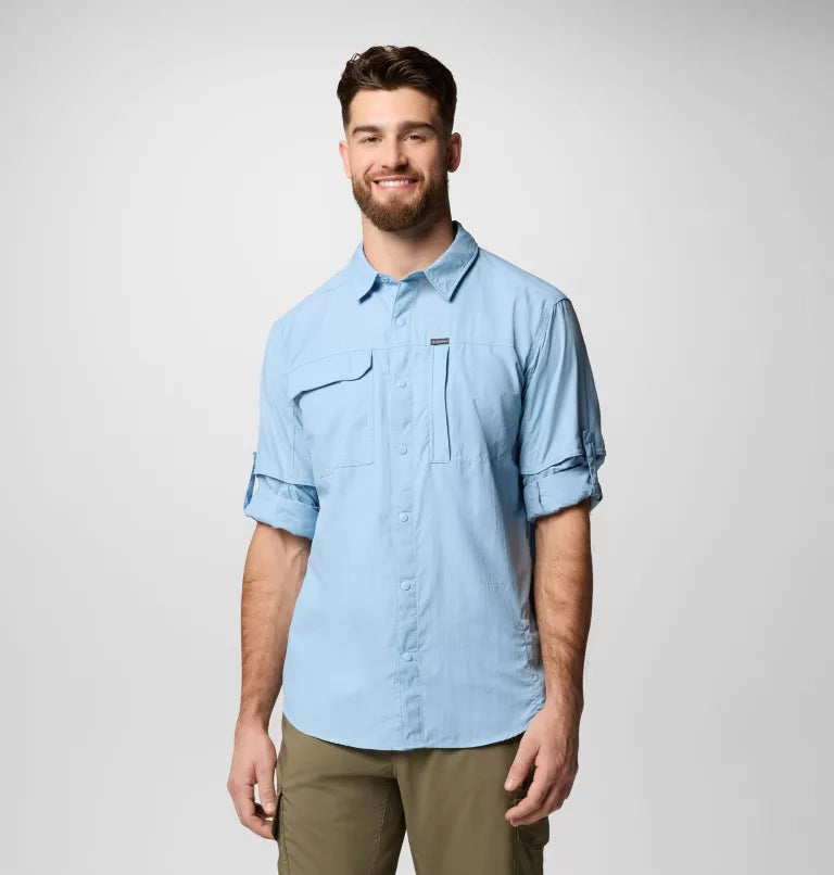 Columbia Mens Skien Valley Long Sleeve Shirt - Ripple Blue