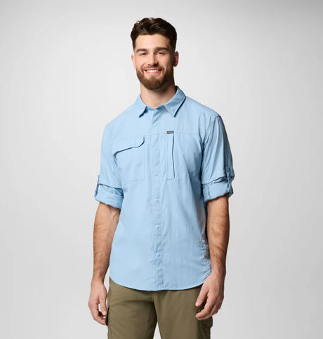 Columbia Mens Skien Valley Long Sleeve Shirt - Ripple Blue