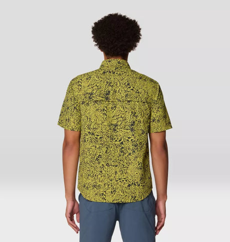 Mountain Hardwear Mens Stryder Short Sleeve Shirt - Moon Moss Forager Print