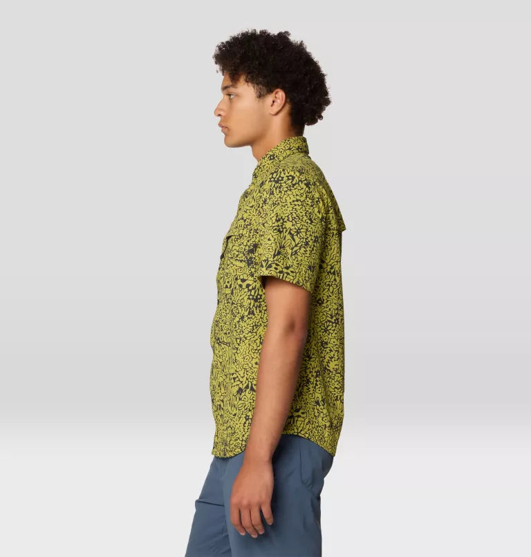 Mountain Hardwear Mens Stryder Short Sleeve Shirt - Moon Moss Forager Print