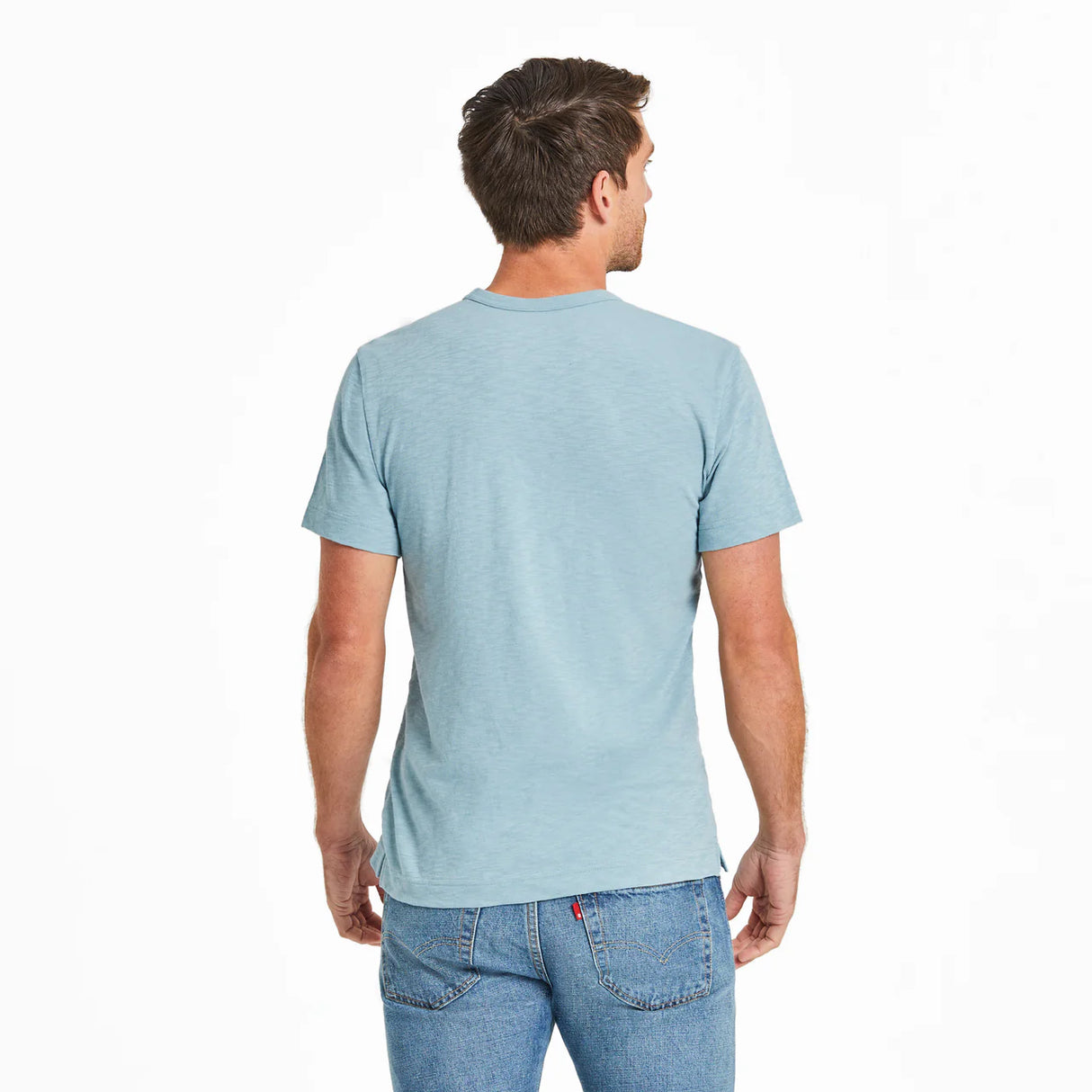 Life Is Good Mens Super Fly Slim Fit Slub Tee - Smoky Blue