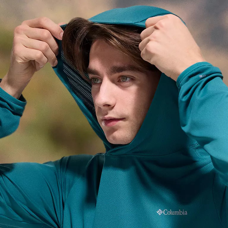 Columbia Mens Tech Trail Utility Hoodie - River Blue