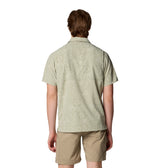 Columbia Mens Tech Trail Utility Printed Woven Short Sleeve Shirt - Safari Blazing Trails