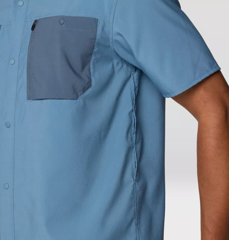 Mountain Hardwear Mens Trail Sender Short Sleeve - Adriatc Blue / Moon Blue