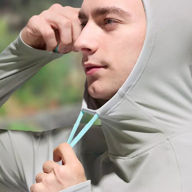 Columbia Mens Wild Cast Sun Hoodie - Crushed Blue