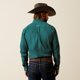 Ariat Men's Wrinkle Free Grover Fitted Shirt - Deep Teal