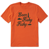 Life Is Good Men's Beer Fishy Fishy Short-Sleeve Tee - Nomadic Orange Nomandic Orange