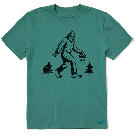 Life Is Good Men's Big Foot Hike Short-Sleeve Crusher-LITE Tee - Spruce Green Spruce Green