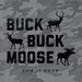 Life Is Good Men's Buck Buck Moose Allover Printed Crusher Tee