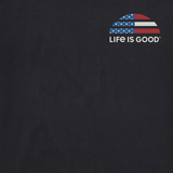 Life Is Good Men's Clean Iwo Jima Crusher-LITE Tee - Jet Black