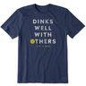 Life Is Good Men's Dinks Well With Others Pickleball Short-Sleeve Tee - Darkest Blue Darkest Blue