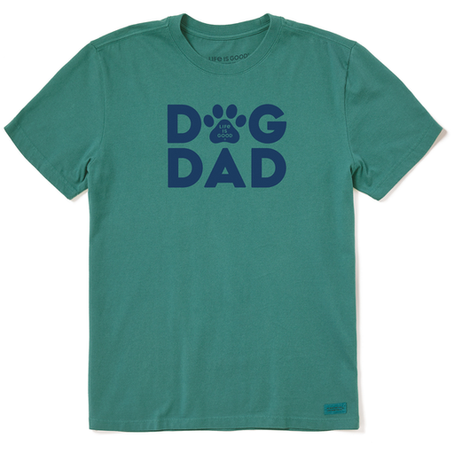 Life Is Good Men's Dog Dad Short-Sleeve Crusher-LITE Tee - Spruce Green Spruce Green