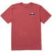 Life Is Good Men's Evergreen Silhouette Short-Sleeve Crusher Tee - Faded Red Faded Red