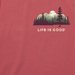 Life Is Good Men's Evergreen Silhouette Short-Sleeve Crusher Tee - Faded Red