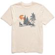 Life Is Good Men's Fineline Deer Short-Sleeve Crusher Tee - Putty White Putty White