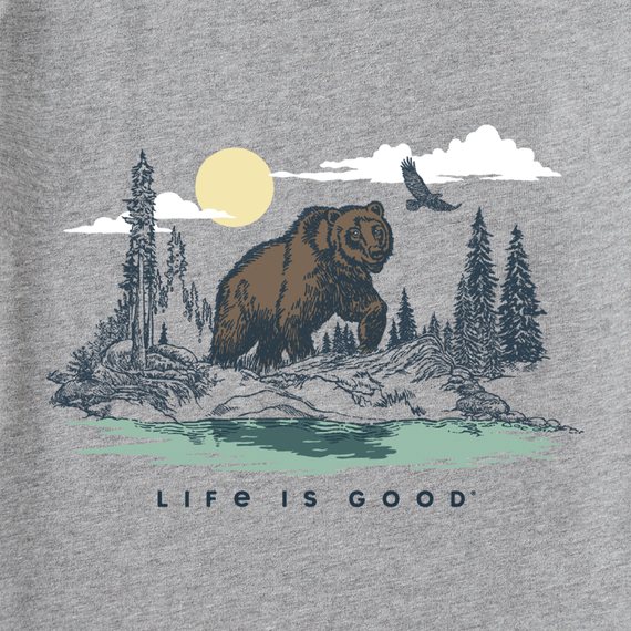 Life Is Good Men's Grizzly Bear Forest Crusher Tee