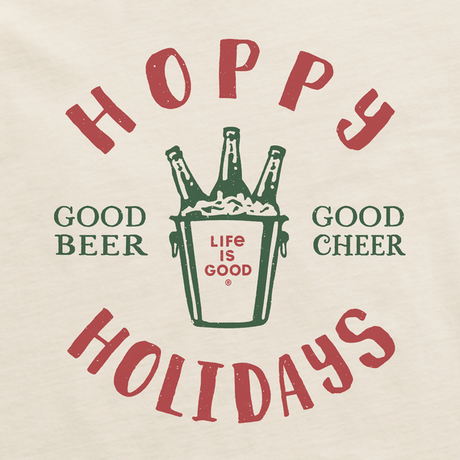 Life Is Good Men's Hoppy Holidays Beer Cheer Crusher Tee