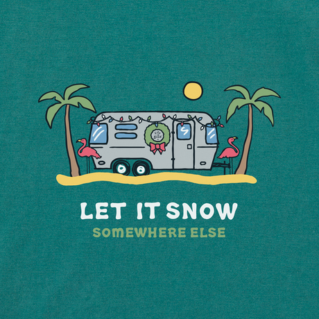 Life Is Good Men's Let It Snow Camper Crusher Tee