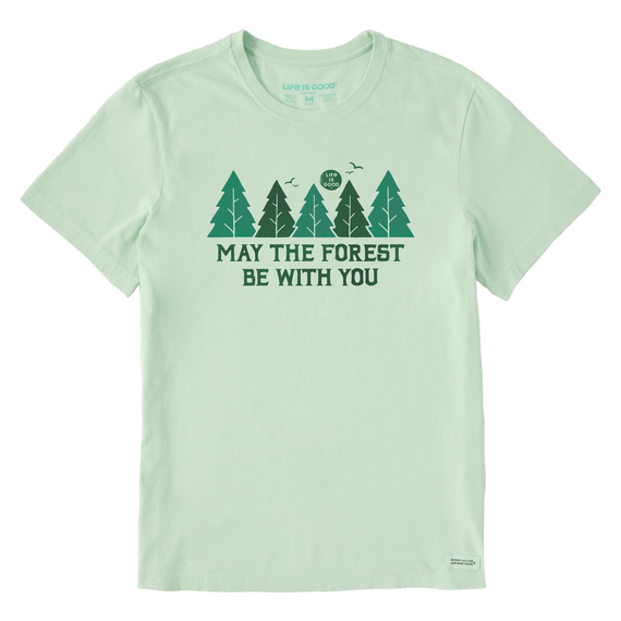 Life Is Good Men's May the Forest Be With You Crusher Tee - Sage Green Sage Green