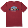 Life Is Good Men's Moose Mountain Vista Short-Sleeve Tee - Cranberry Red Cranberry Red