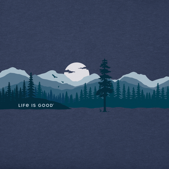 Life Is Good Men's Outdoor Mountain Landscape Long Sleeve Crusher-lite Tee