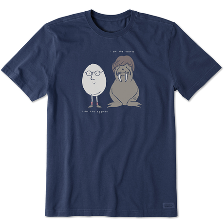 Life Is Good Men's Quirky I Am The Eggman Short-Sleeve Tee - Darkest Blue Darkest Blue