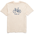 Life Is Good Men's Ride On Short-Sleeve Crusher-LITE Tee - Putty White Putty White