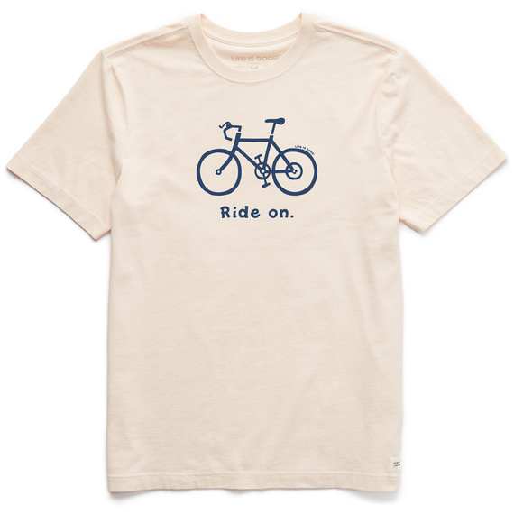 Life Is Good Men's Ride On Short-Sleeve Crusher-LITE Tee - Putty White Putty White