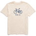 Life Is Good Men's Ride On Short-Sleeve Crusher-LITE Tee - Putty White Putty White