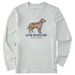 Life Is Good Men's Stay True Dog Long-Sleeve Crusher Tee - Fog Gray Fog Gray