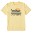 Life Is Good Men's Take It Outside Retro Short-Sleeve Tee - Sandy Yellow Sandy Yellow