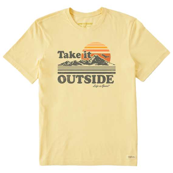 Life Is Good Men's Take It Outside Retro Short-Sleeve Tee - Sandy Yellow Sandy Yellow