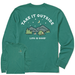 Life Is Good Men's Take It Outside Camping Long Sleeve Crusher-lite Tee Spruce green