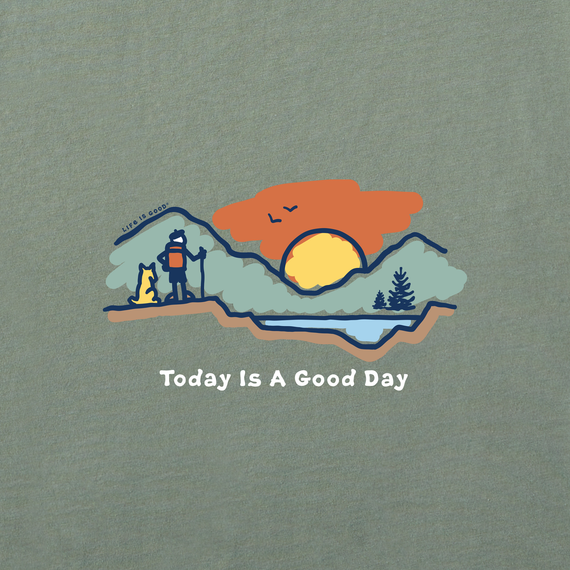 Life Is Good Men's Today Is A Good Day Hike Vista Long Sleeve Crusher-lite Tee