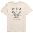 Life Is Good Men's USA 1776 Eagle Short-Sleeve Crusher Tee - Putty White Putty White