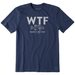 Life Is Good Men's WTF Line Drawing Bass Crusher Tee Darkest blue